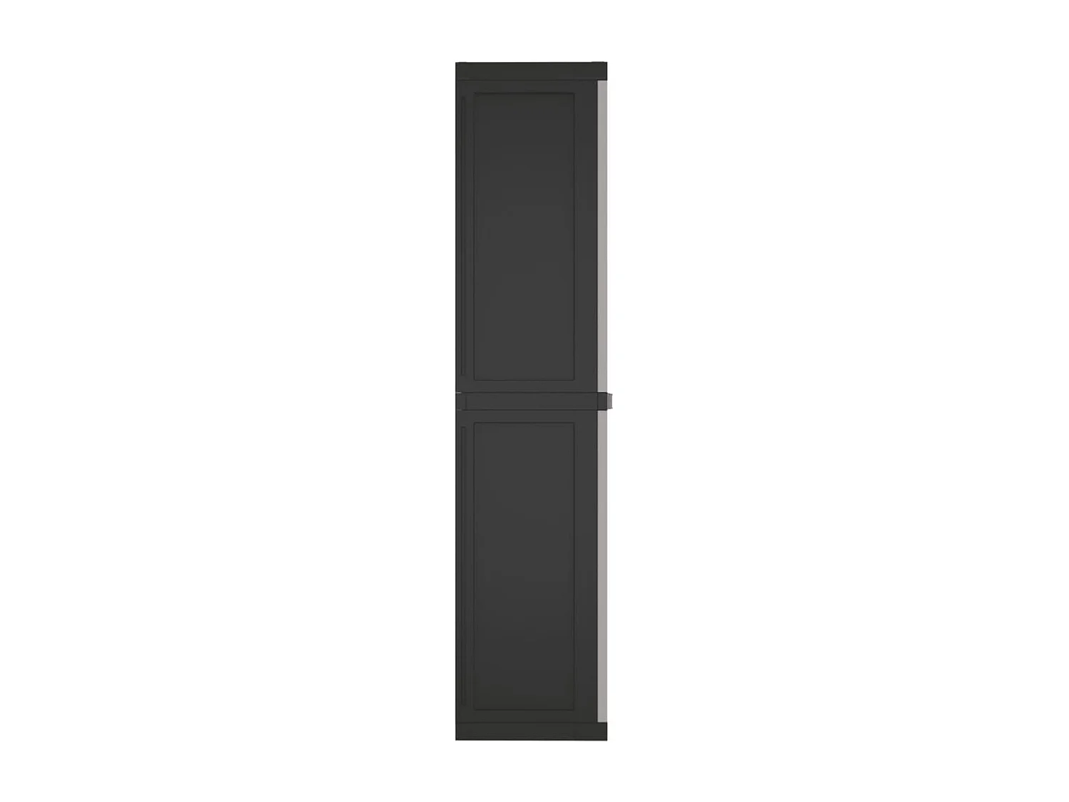 Armoire de rangement d'extérieur gris et noir 97x37x165 PP