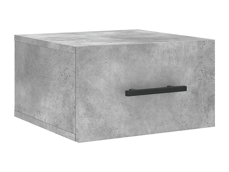 Table de chevet murale gris béton 35x35x20