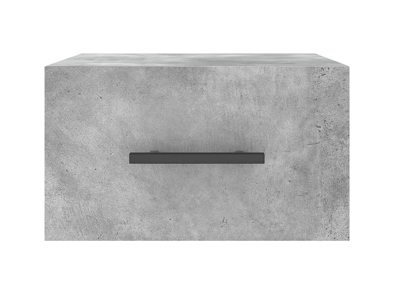 Table de chevet murale gris béton 35x35x20
