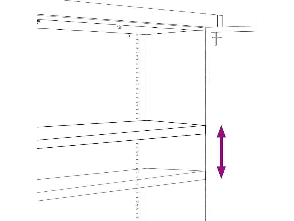 Classeur blanc 90x40x200 acier