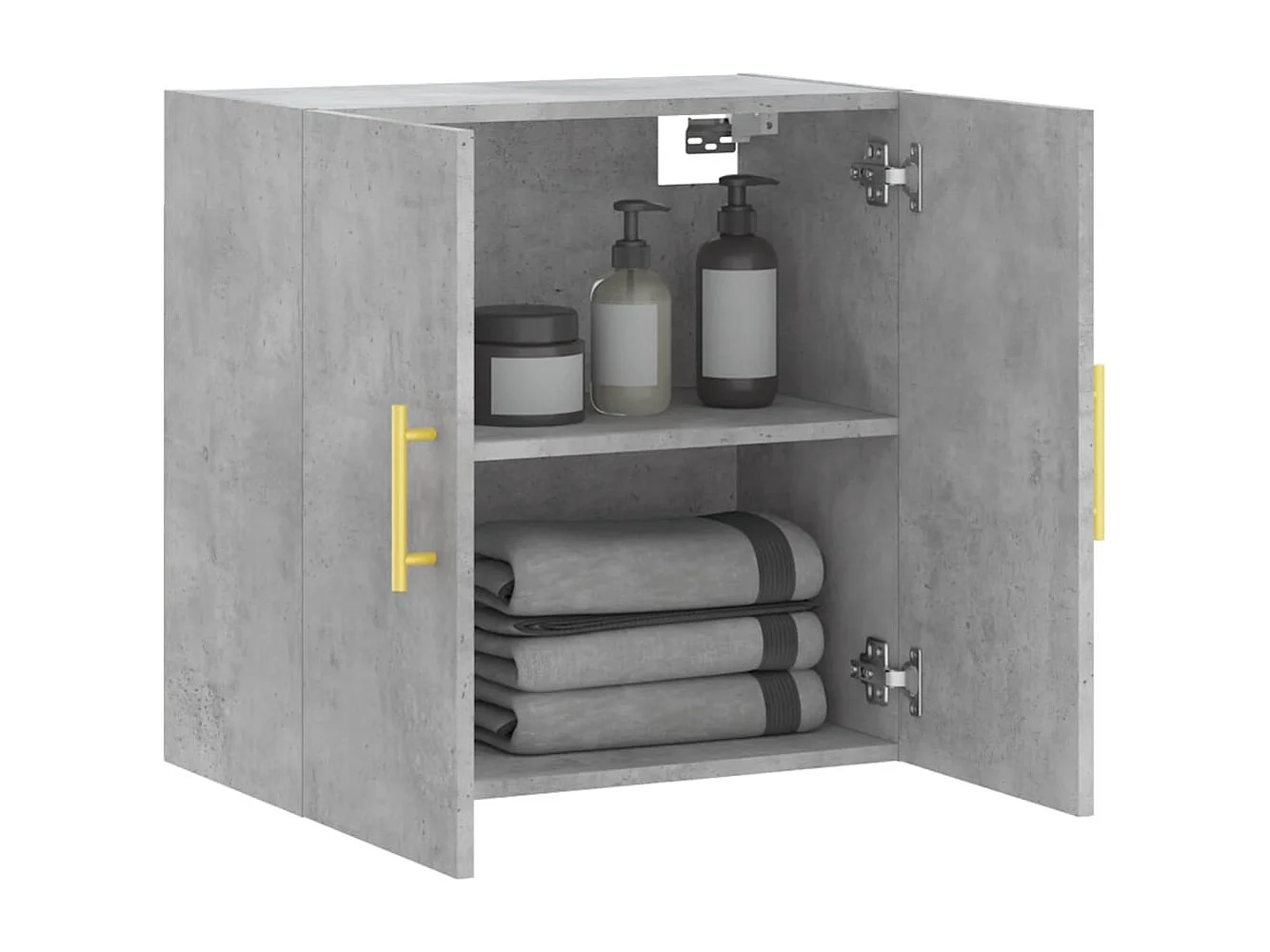 Armoire murale gris béton 60x31x60 bois d'ingénierie