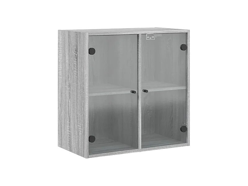 Armoire murale avec portes en verre sonoma gris 68x37x68,5