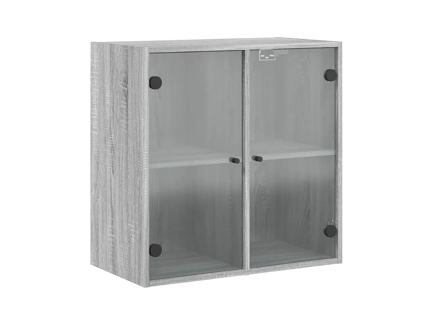 Armoire murale avec portes en verre sonoma gris 68x37x68,5