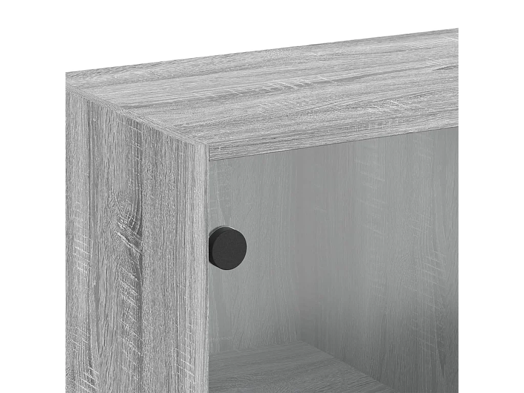 Armoire murale avec portes en verre sonoma gris 68x37x68,5