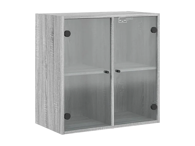 Armoire murale avec portes en verre sonoma gris 68x37x68,5
