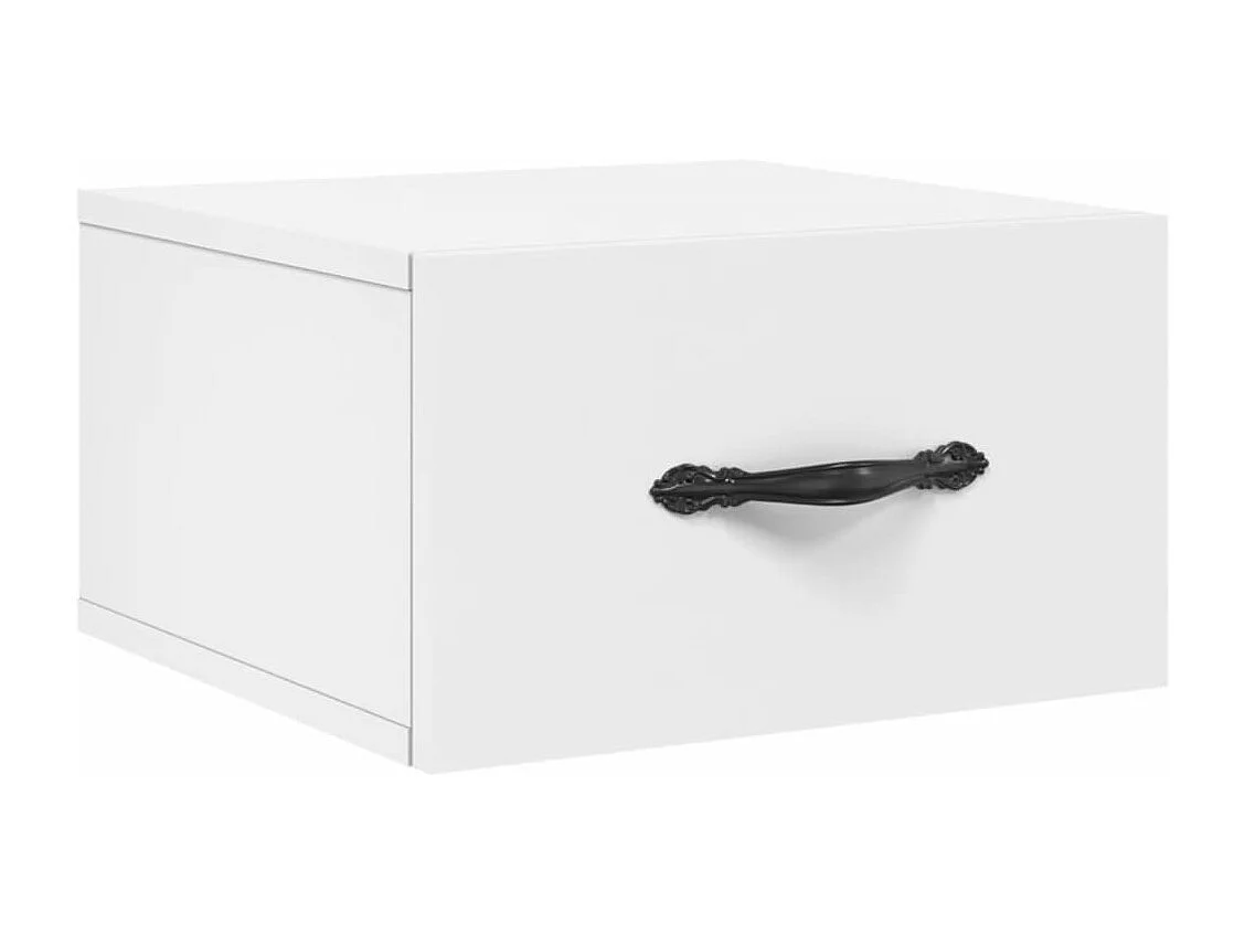 Tables de chevet murales 2 pcs blanc 35x35x20