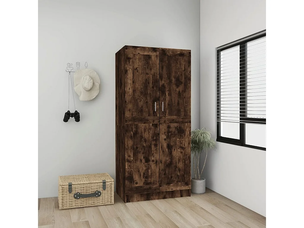 Garde-robe Chêne fumé 82,5x51,5x180 Bois d'ingénierie