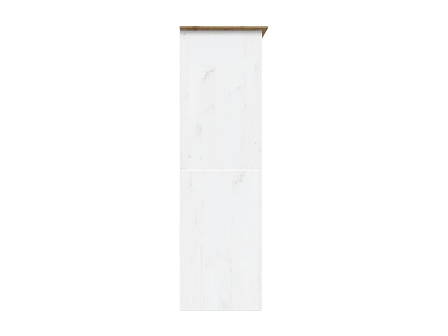 Garde-robe BODO blanc marron 151,5x52x176,5 bois massif pin