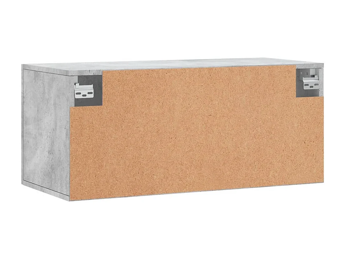 Armoire murale gris béton 80x36,5x35 bois d'ingénierie