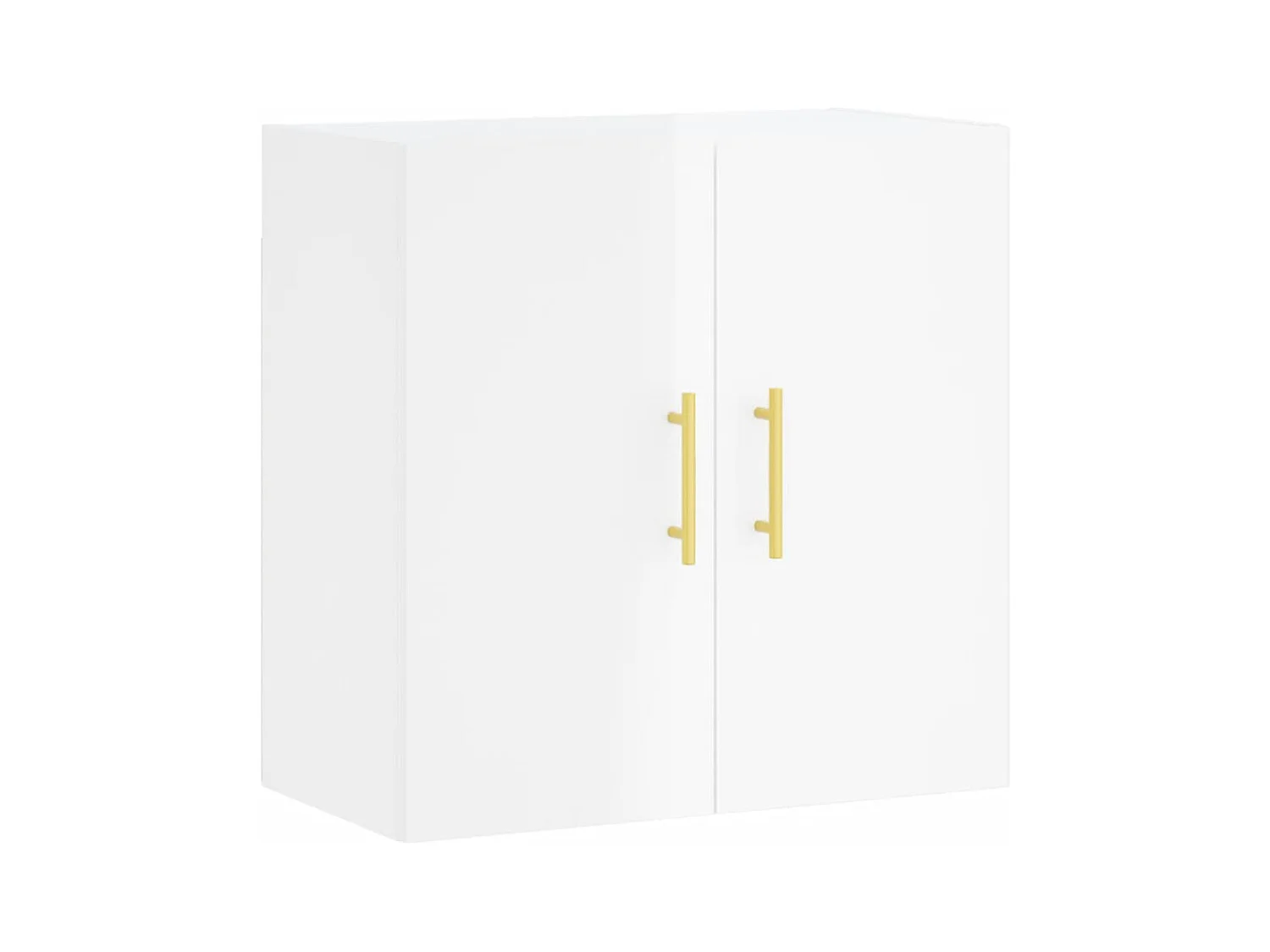 Armoire murale Blanc brillant 60x31x60 Bois d'ingénierie