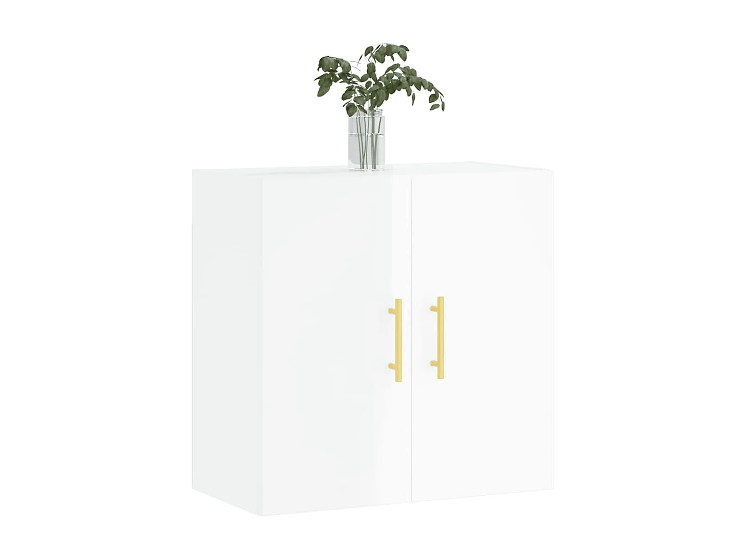 Armoire murale Blanc brillant 60x31x60 Bois d'ingénierie