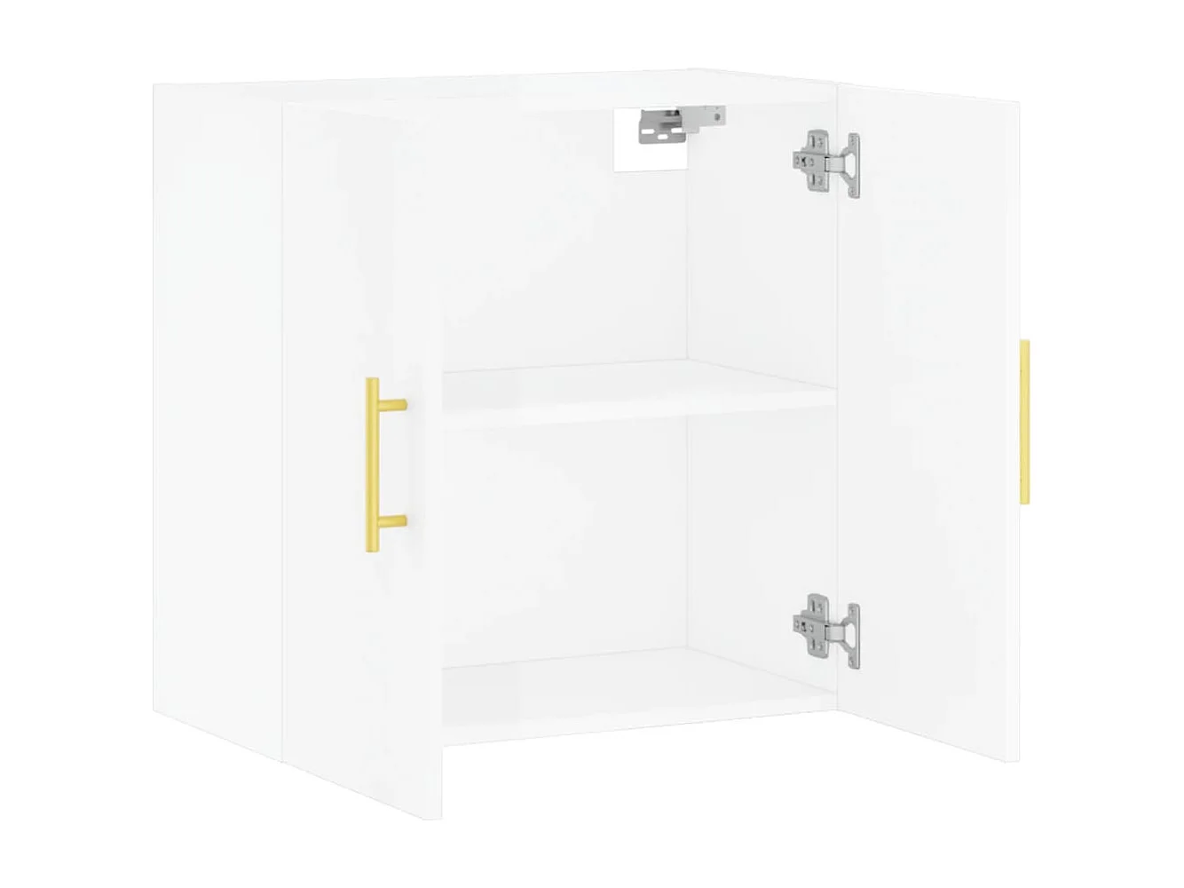 Armoire murale Blanc brillant 60x31x60 Bois d'ingénierie