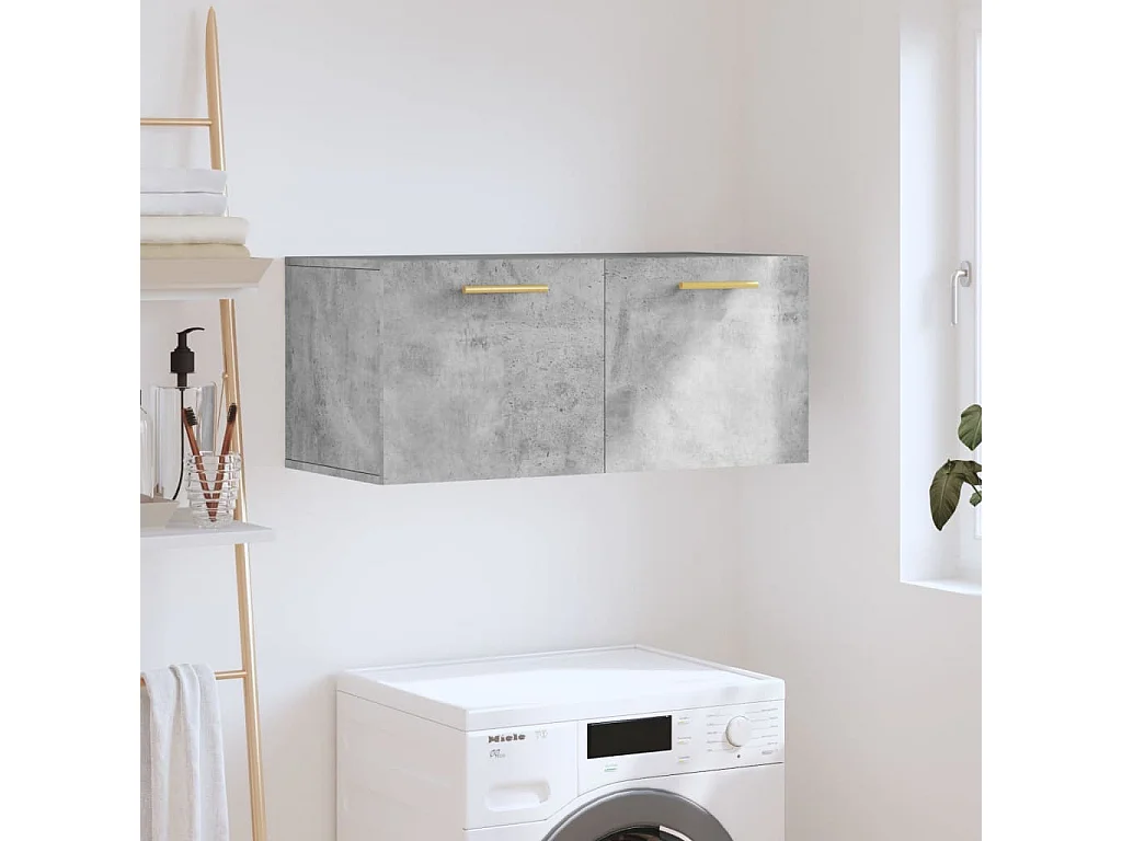 Armoire murale gris béton 80x36,5x35 bois d'ingénierie