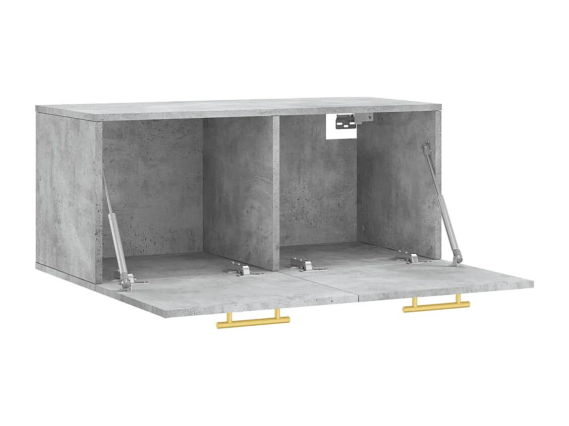 Armoire murale gris béton 80x36,5x35 bois d'ingénierie