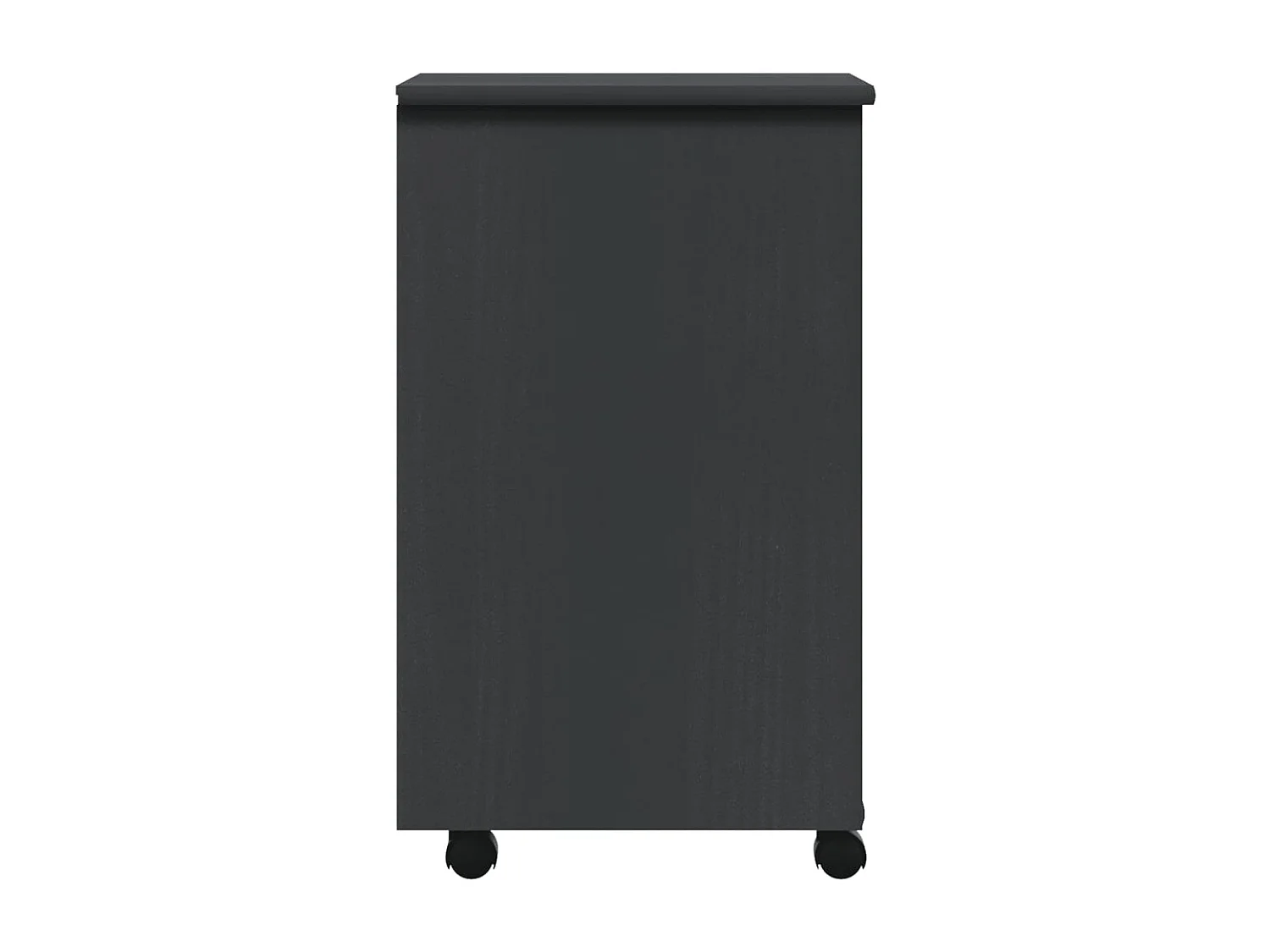 Armoire roulante avec tiroirs MOSS gris bois de pin solide