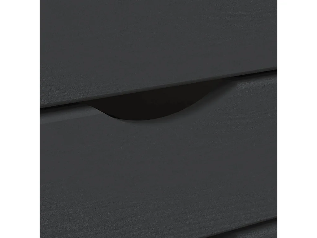 Armoire roulante avec tiroirs MOSS gris bois de pin solide