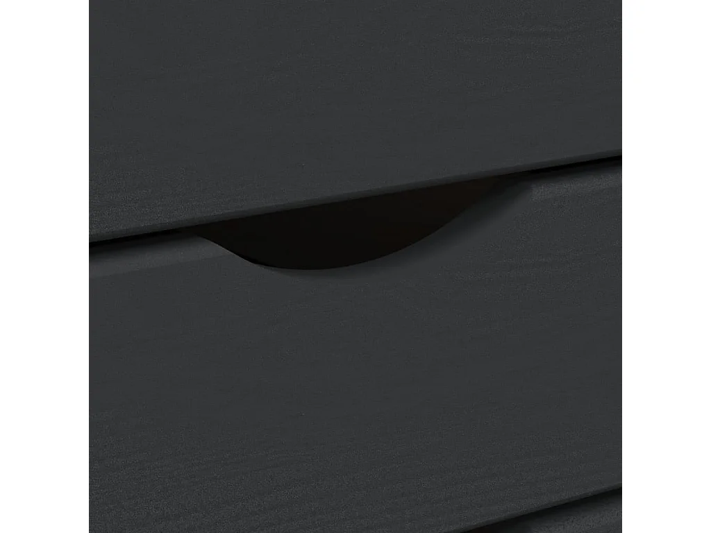 Armoire roulante avec tiroirs MOSS gris bois de pin solide