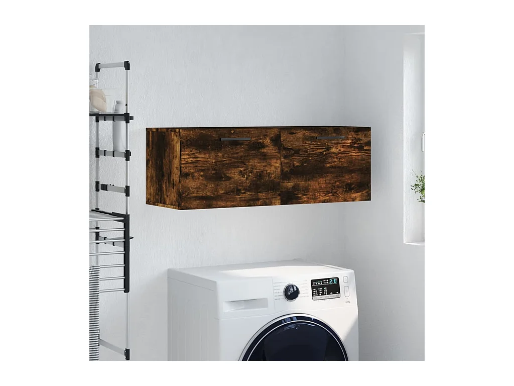 Armoire murale Chêne fumé 100x36,5x35 Bois d'ingénierie