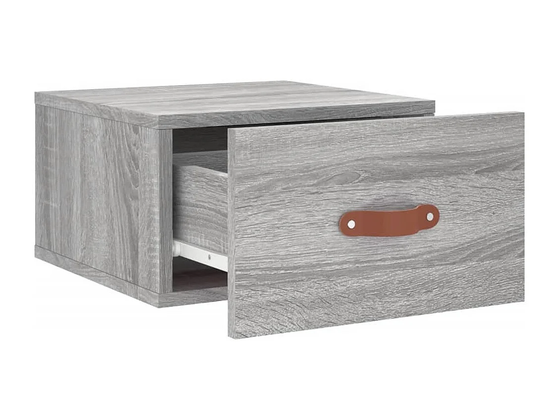 Table de chevet murale sonoma gris 35x35x20