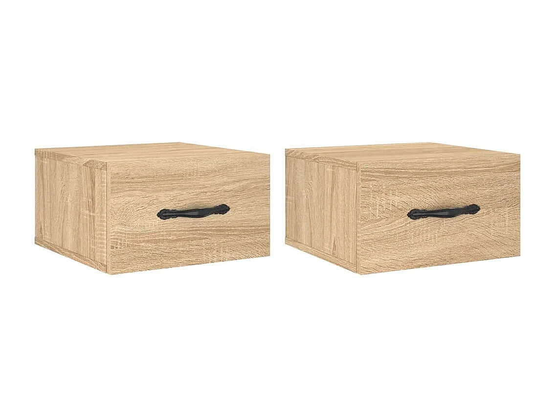 Tables de chevet murales 2 pcs chêne sonoma 35x35x20