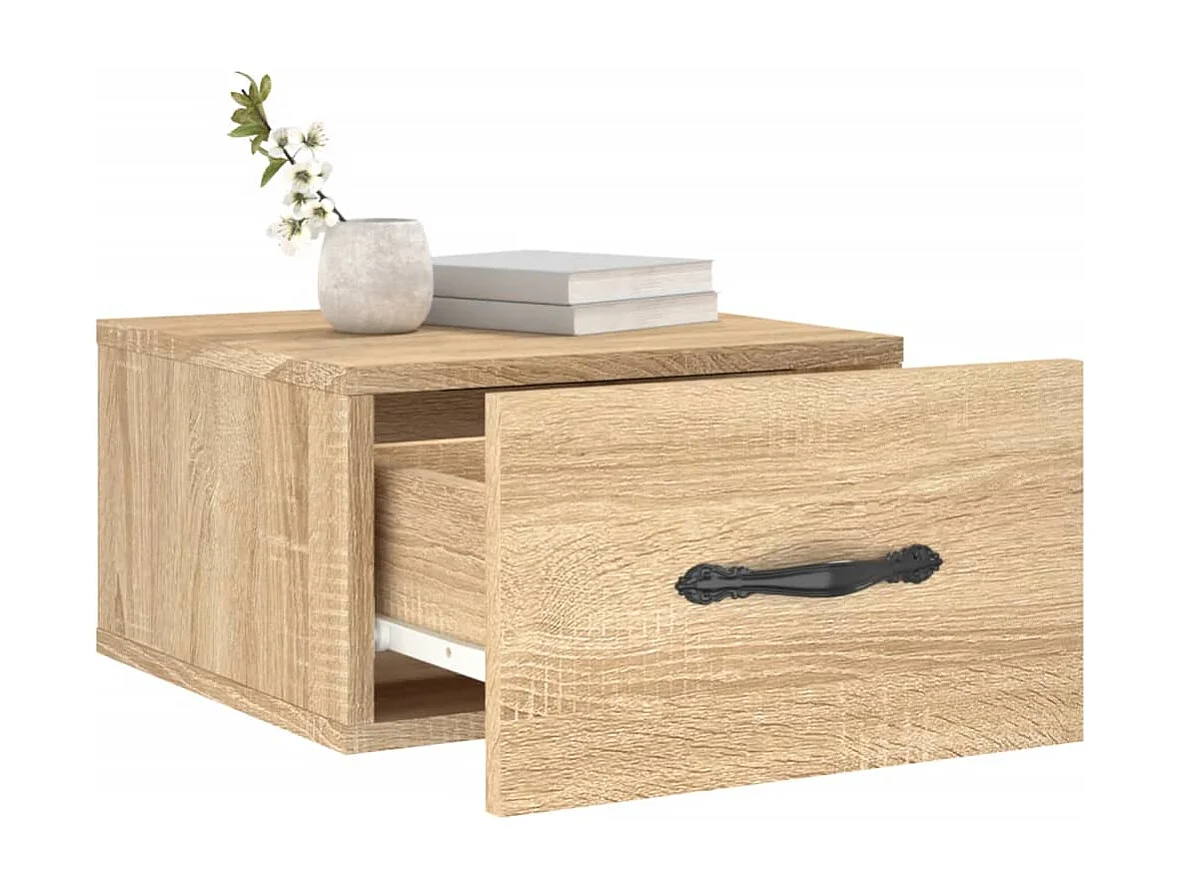 Tables de chevet murales 2 pcs chêne sonoma 35x35x20