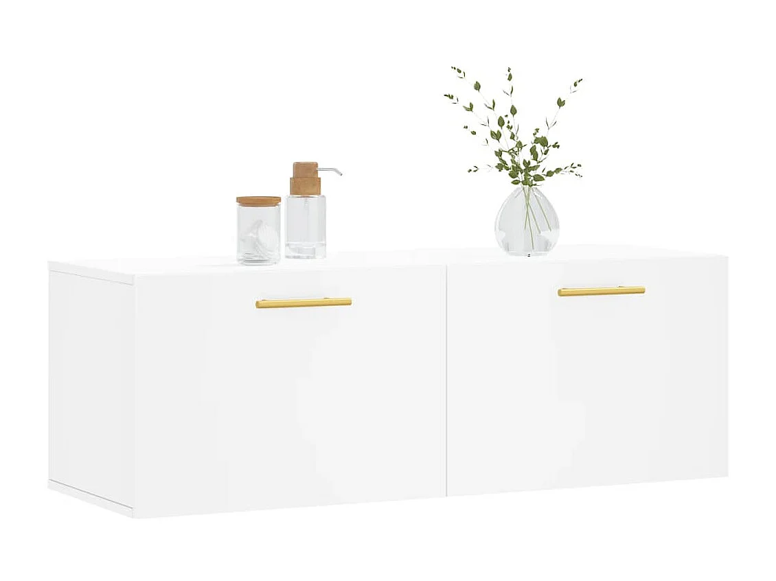 Armoire murale blanc 100x36,5x35 bois d'ingénierie