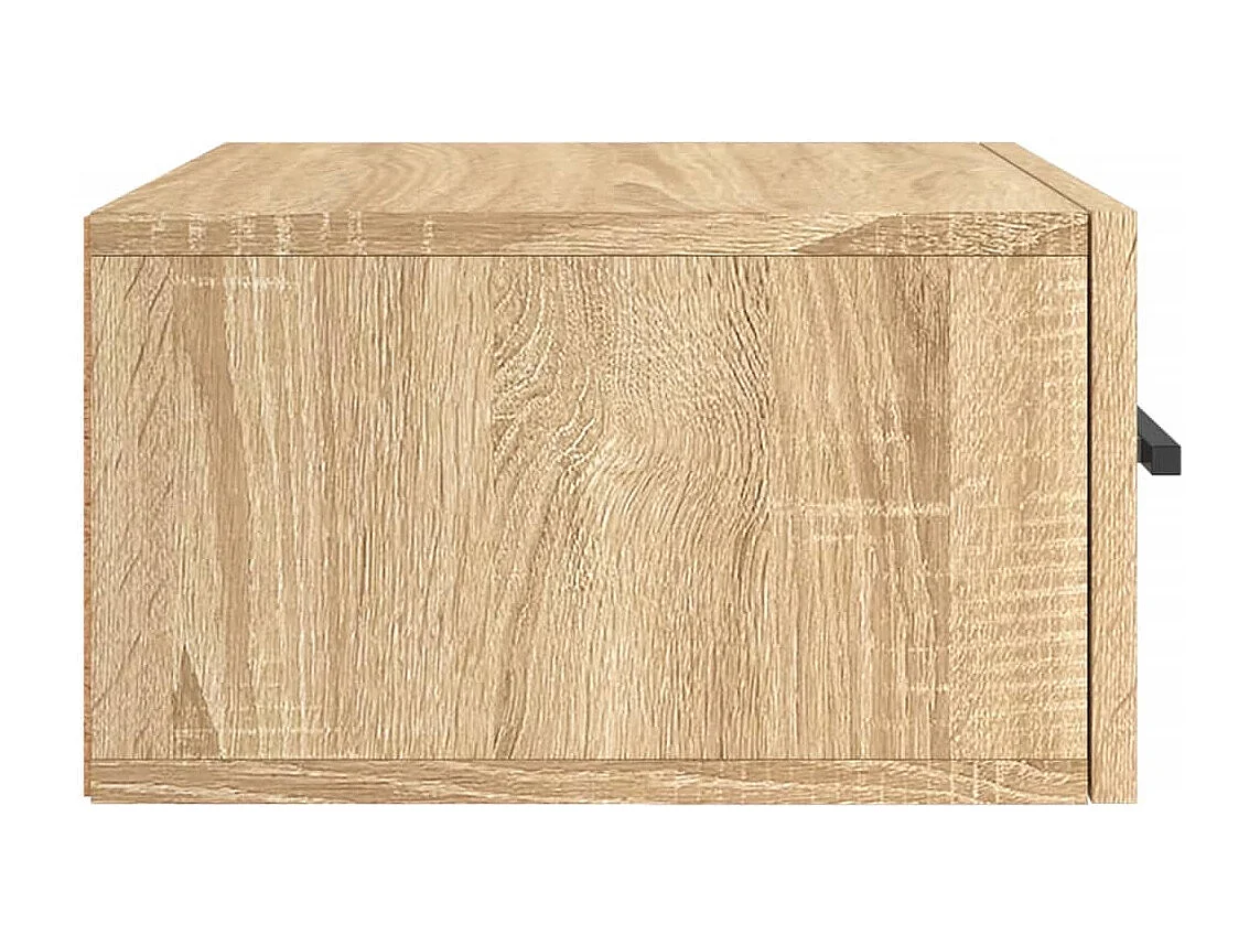 Table de chevet murale chêne sonoma 35x35x20