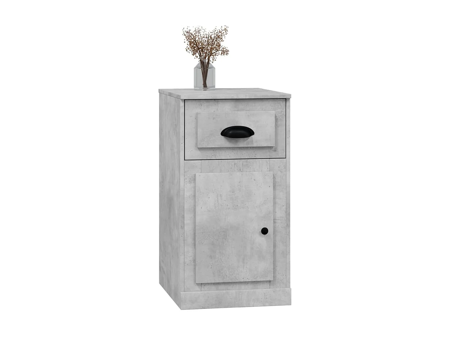 Armoire latérale avec tiroir gris béton 40x50x75