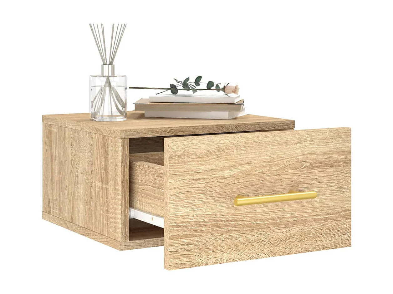 Tables de chevet murales 2 pcs chêne sonoma 35x35x20