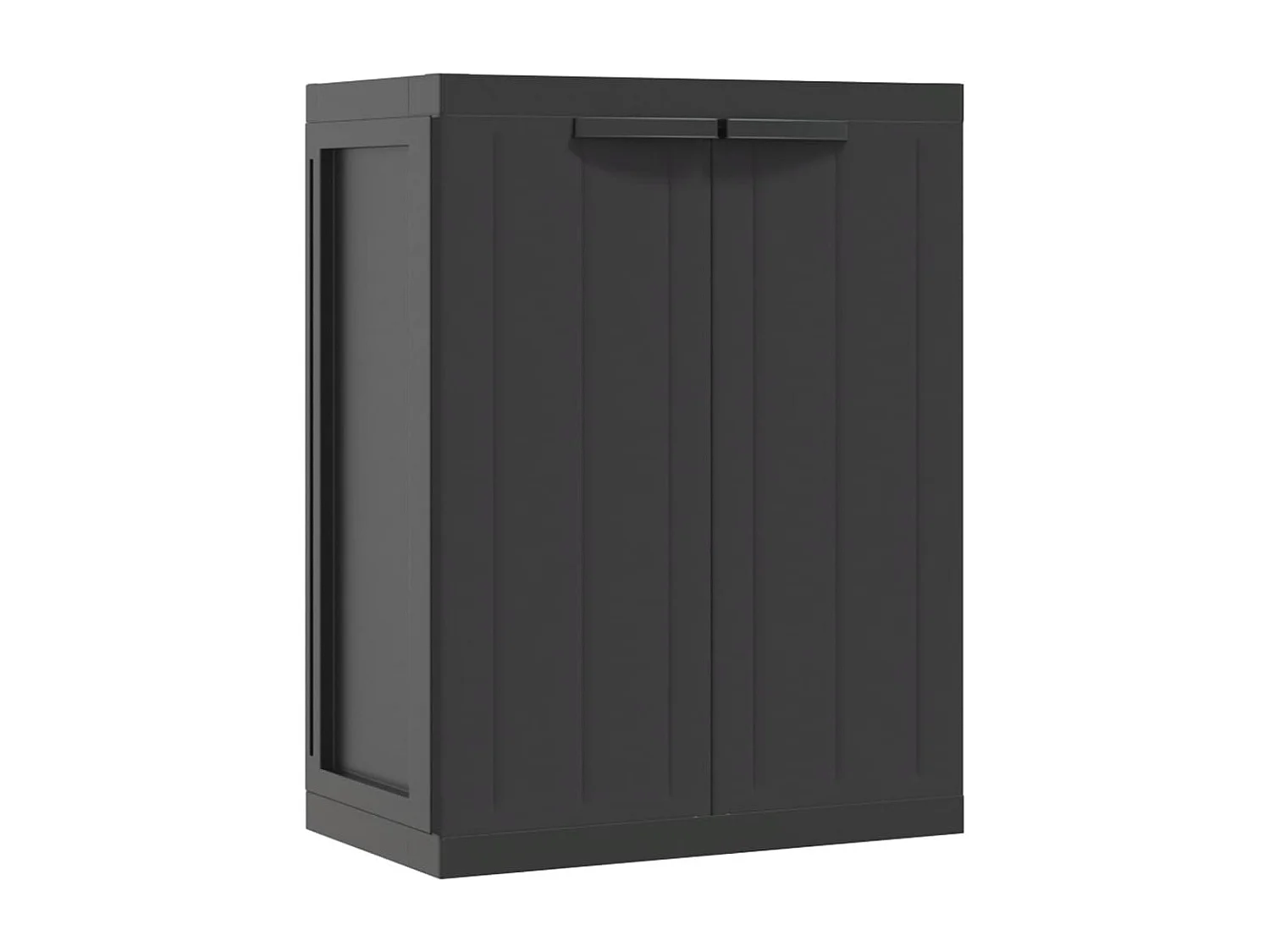 Armoire de rangement d'extérieur noir 65x37x85 PP