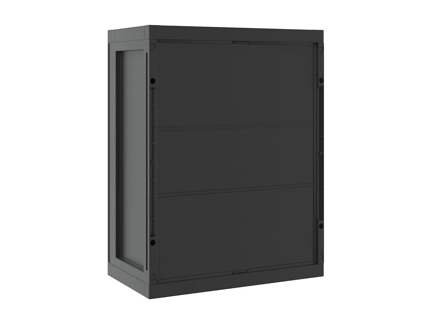Armoire de rangement d'extérieur noir 65x37x85 PP