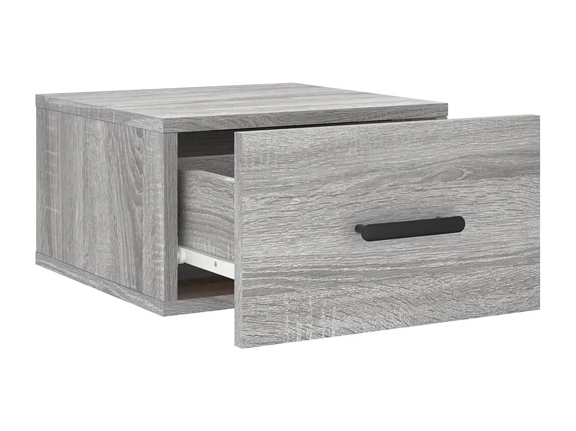 Table de chevet murale sonoma gris 35x35x20