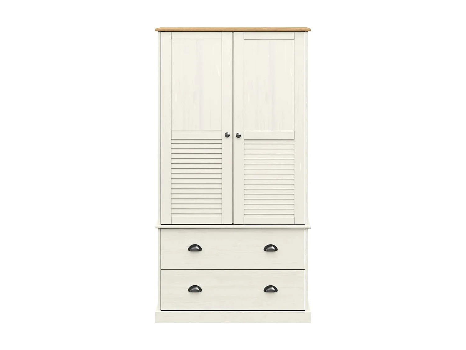 Garde-robe VIGO blanc 90x55x176 bois massif de pin