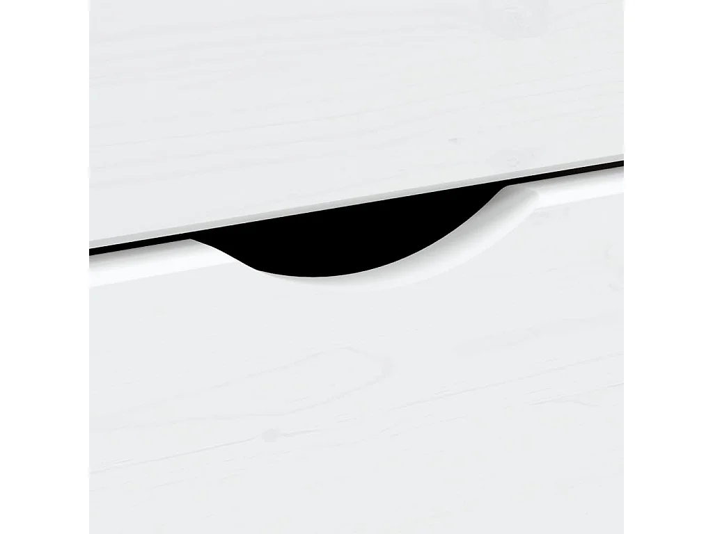 Armoire roulante avec tiroirs MOSS blanc bois de pin solide