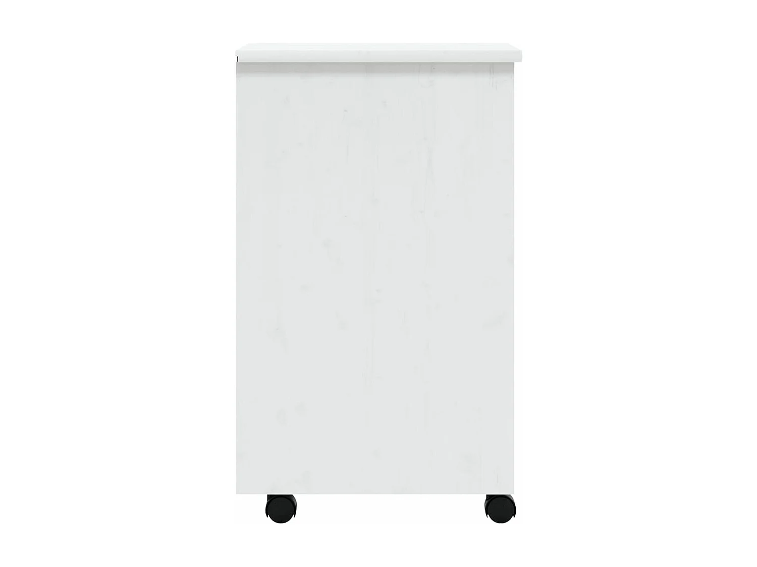 Armoire roulante avec tiroirs MOSS blanc bois de pin solide