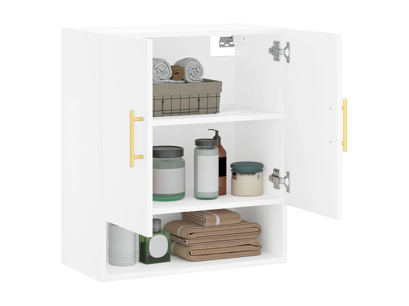 Armoire murale blanc 60x31x70 bois d'ingénierie