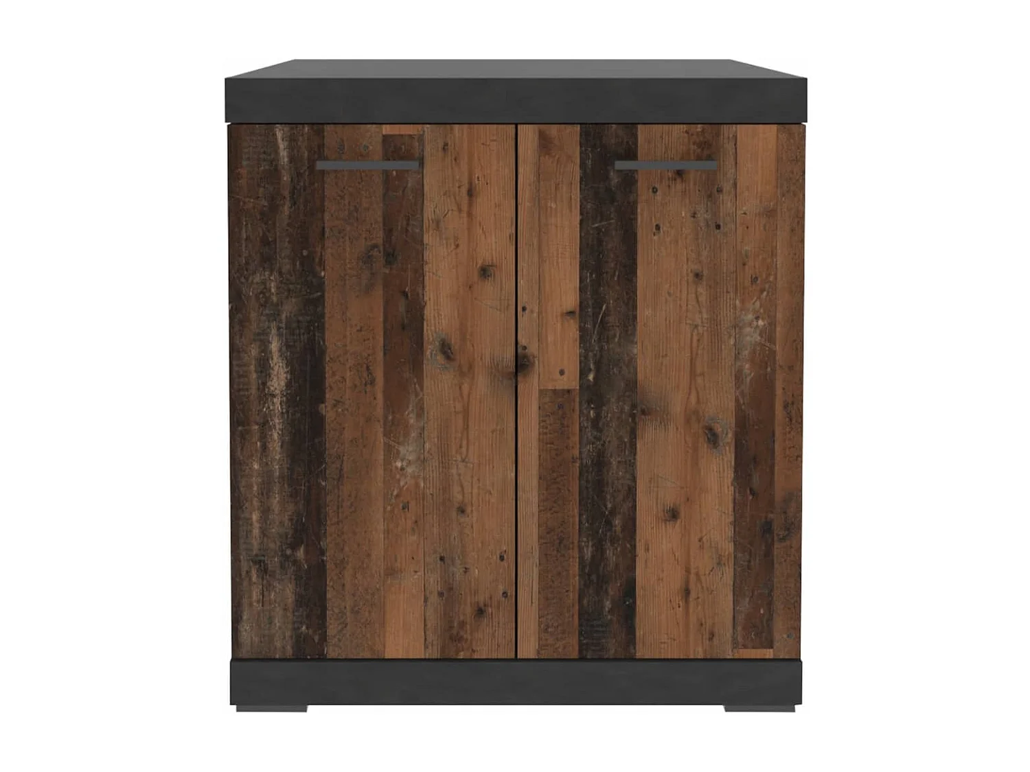 FMD Commode avec 2 portes 80x34,9x89,9 gris et style ancien