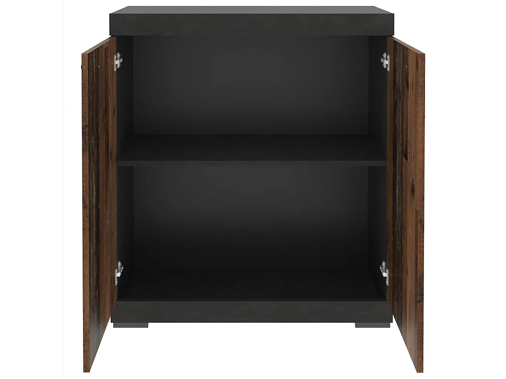 FMD Commode avec 2 portes 80x34,9x89,9 gris et style ancien