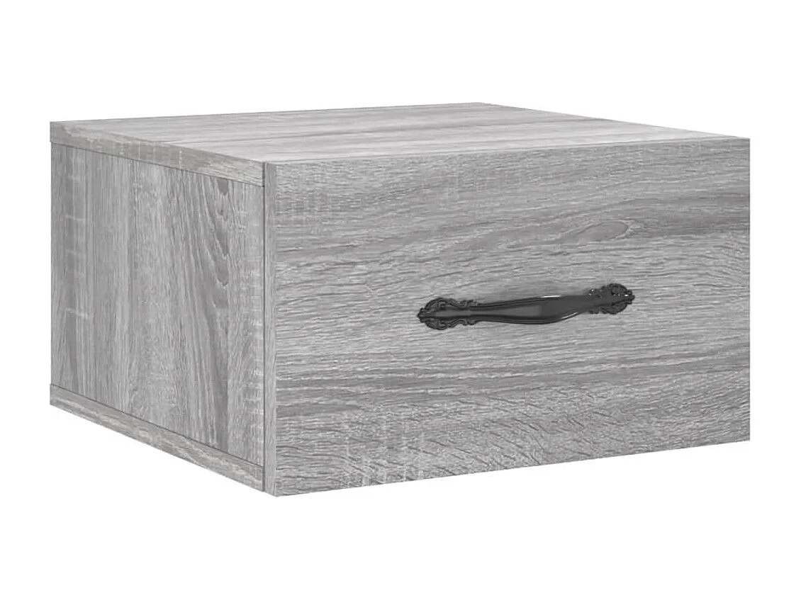 Table de chevet murale sonoma gris 35x35x20