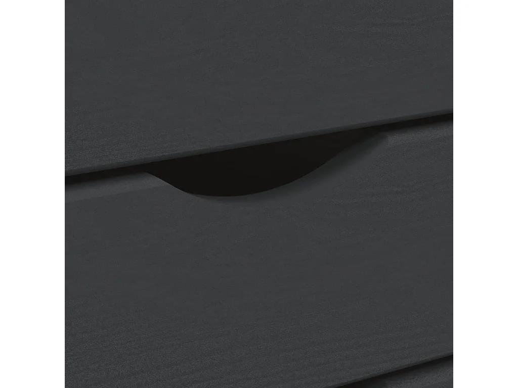 Armoire roulante avec tiroirs MOSS gris bois de pin solide