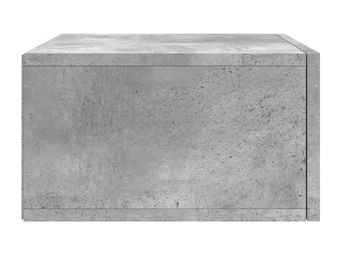 Table de chevet murale gris béton 35x35x20