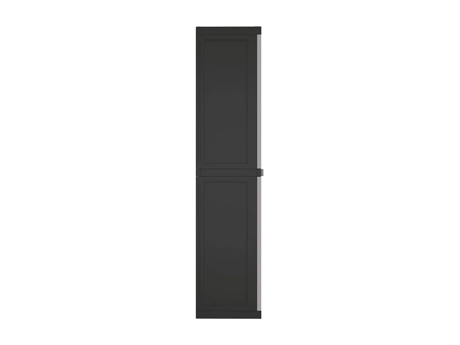 Armoire de rangement d'extérieur gris et noir 65x37x165 PP