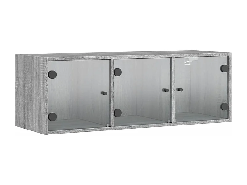 Armoire murale avec portes en verre sonoma gris 102x37x35