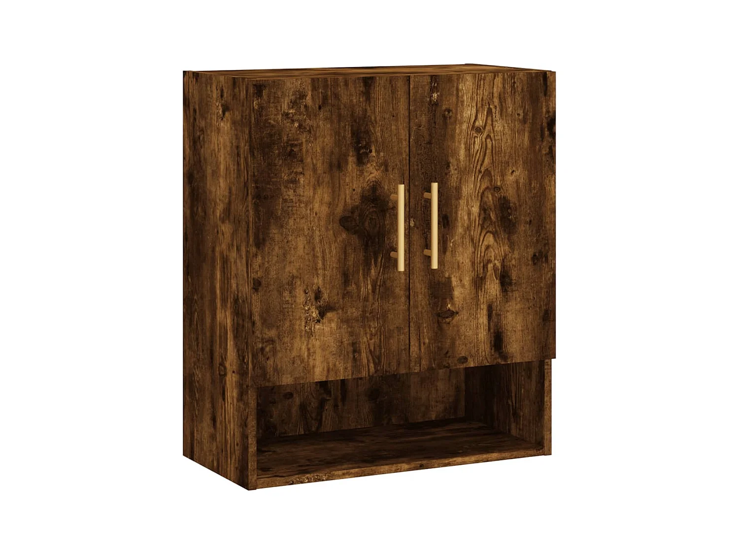 Armoire murale chêne fumé 60x31x70 bois d'ingénierie