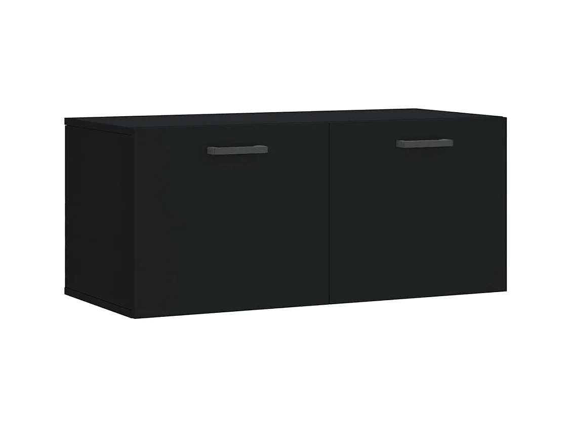 Armoire murale noir 80x36,5x35 bois d'ingénierie