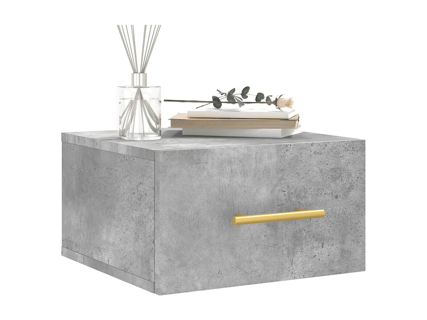 Tables de chevet murales 2 pcs gris béton 35x35x20