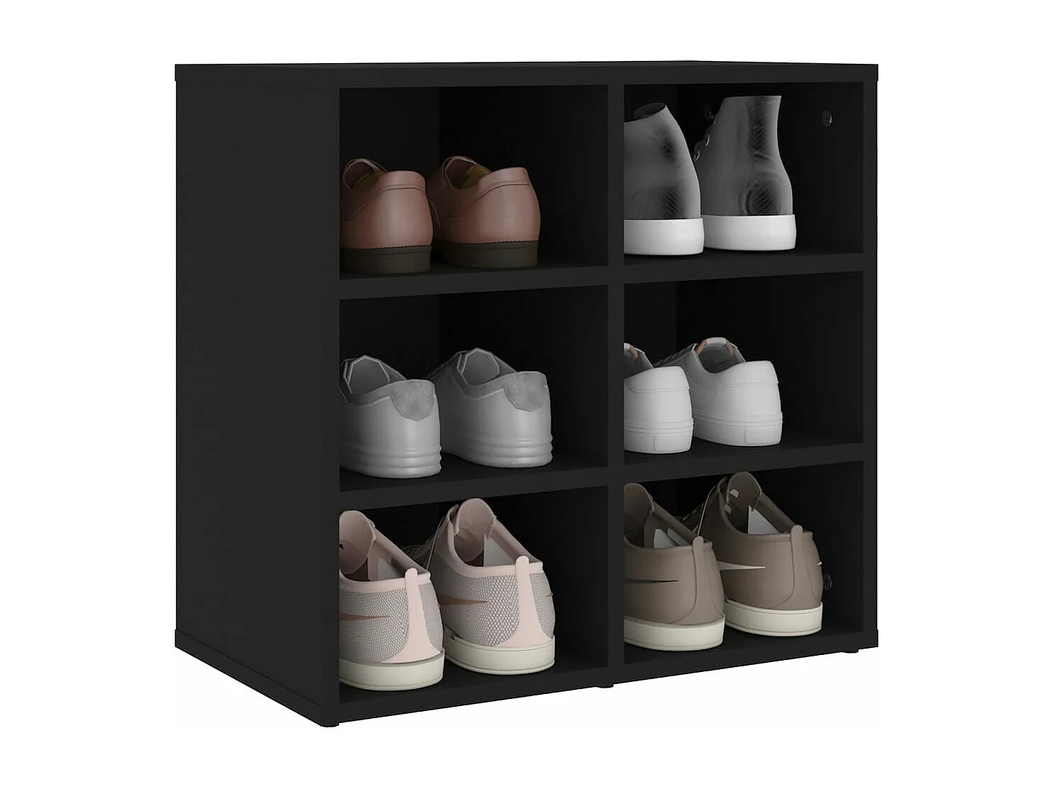 Armoire à chaussures noir 52,5x30x50