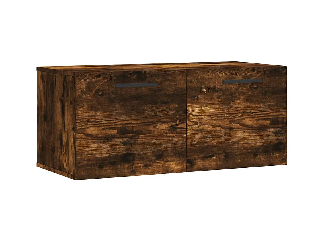 Armoire murale chêne fumé 80x36,5x35 bois d'ingénierie