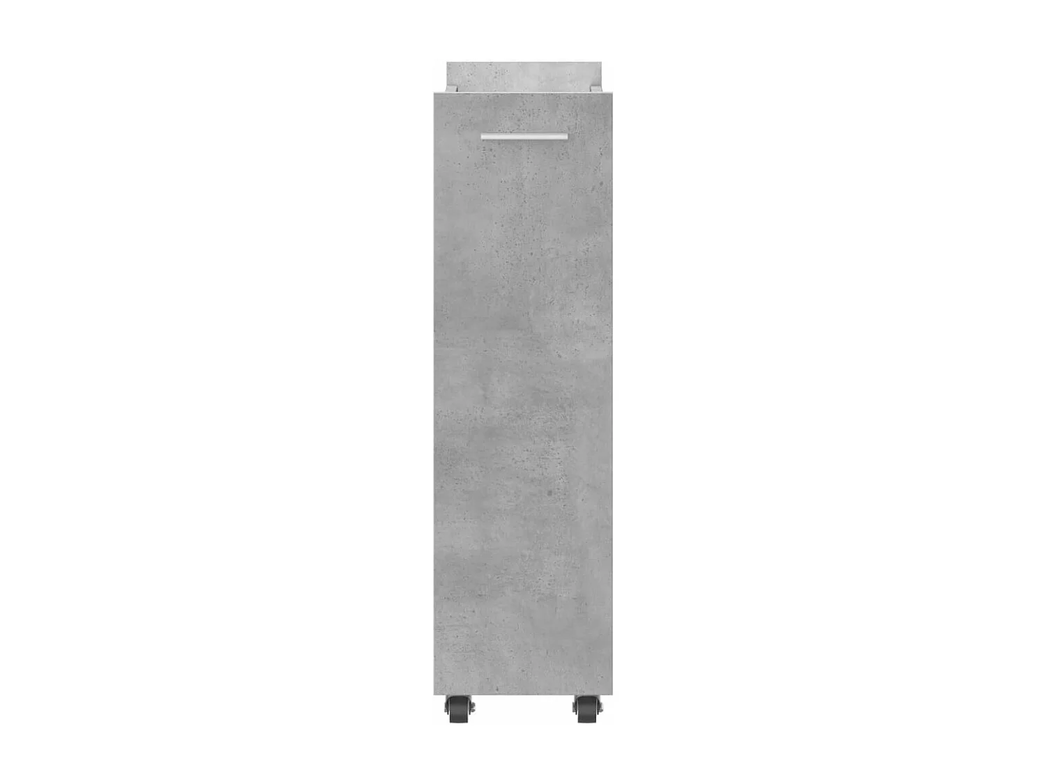 Armoire avec roues gris béton 60x22x79 bois d'ingénierie