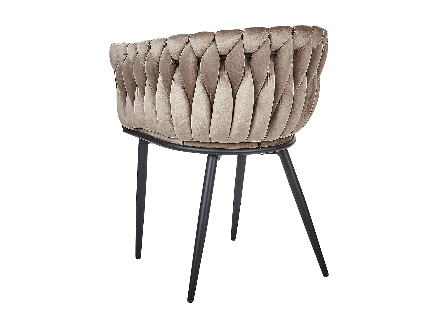 Velours Chaise de salle à manger Set de 2 Taupe MILAN